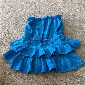 Blue Ruffled Jumpsuit